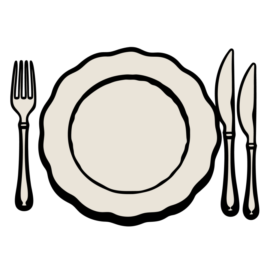 a plate and silverware